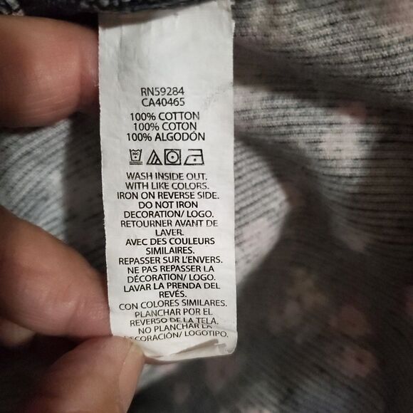 Children's Place Girl's Corduroy Jumper Dress, Black w/Pink Floral, Size 10 - Picture 10 of 14